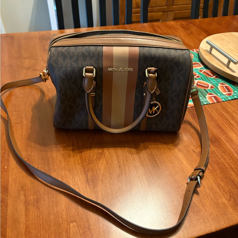 Michael Kors Satchel in Brown and Tan